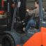 Toyota propane forklift handling material in an industrial setting